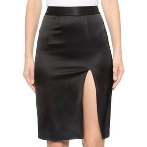 L'Agence Satin Pencil Skirt